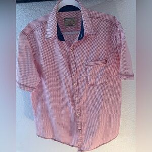 Vintage Italia C 1958 Reserved Stock Red and Blue Casual Button Down Shirt